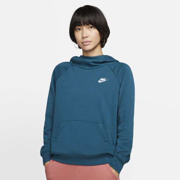 Nike Sportswear Essential Women's Fleece Pullover Hoodie (plus Size) In Midnight  Turquoise | ModeSens