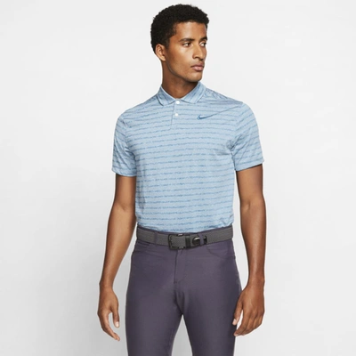 Nike Dri-fit Vapor Men's Striped Golf Polo In Blue