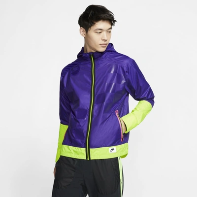 Nike Shield Men's Flash Running Jacket In Purple