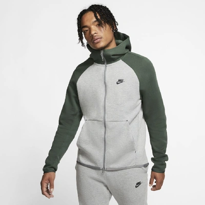 Nike Sportswear Tech Fleece Zip Hoodie In Dark Grey Heather