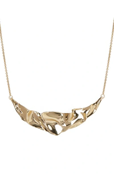 Alexis Bittar Asteria Nova Crumpled Metal Collar Necklace In Gold