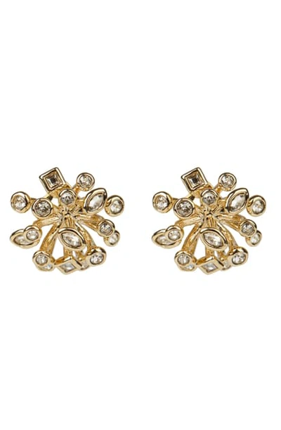 Alexis Bittar Asteria Nova Crystal Burst Stud Earrings In Gold