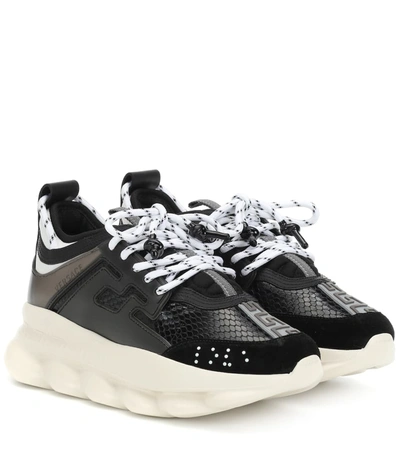 Versace Black Chain Reaction Sneakers