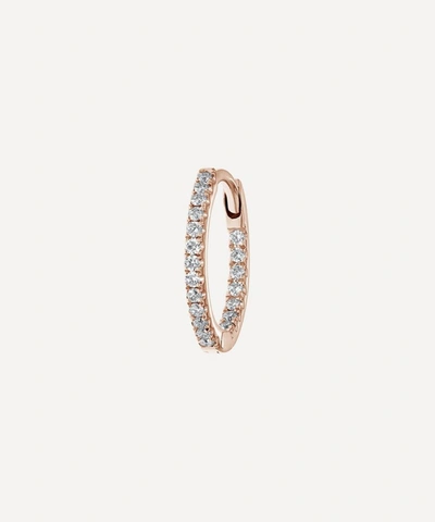 Maria Tash 9.5mm Diamond Front-facing Eternity Hoop Earring In Rose Gold