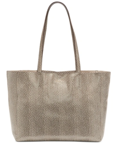 Dkny Sally Leather East-west Tote, Created For Macy's In Dune/gold