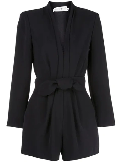 A.l.c Heston Belted Short Jumpsuit In Midnight