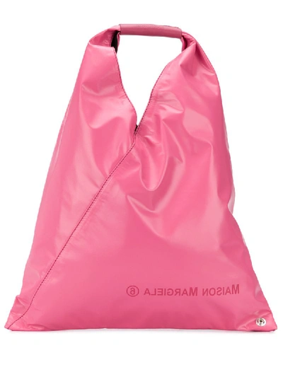 Mm6 Maison Margiela Japanese Small Vinyl Tote In Pink