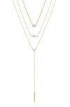 Ettika Opal Pendant Layer Necklaces, Set Of 3 In Gold