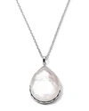 Ippolita Sterling Silver Mini Wonderland Teardrop Pendant Necklace In Mother-of-pearl, 16 In White/silver