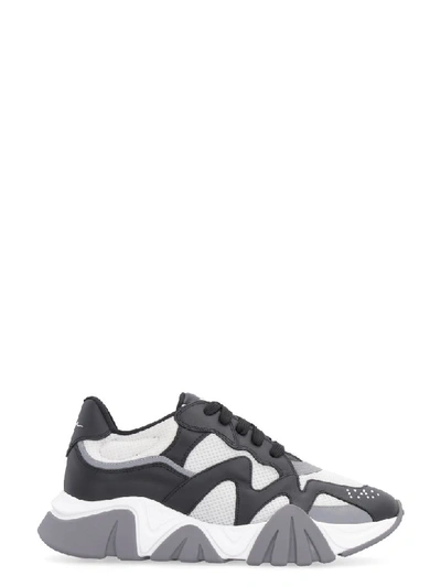 Versace Sneakers In White,grey,black