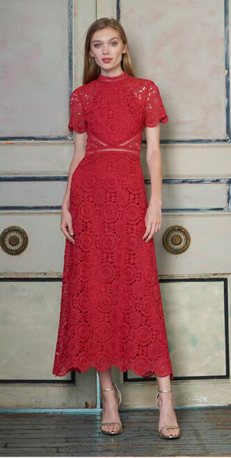 ml monique lhuillier yolande lace dress