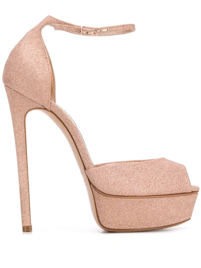 Casadei Sparkle Sandals In Pink