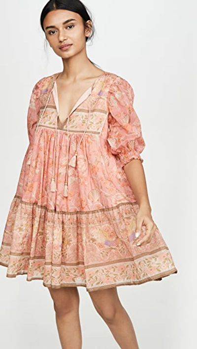 Spell And The Gypsy Collective Seashell Boho Mini Dress In Coral | ModeSens