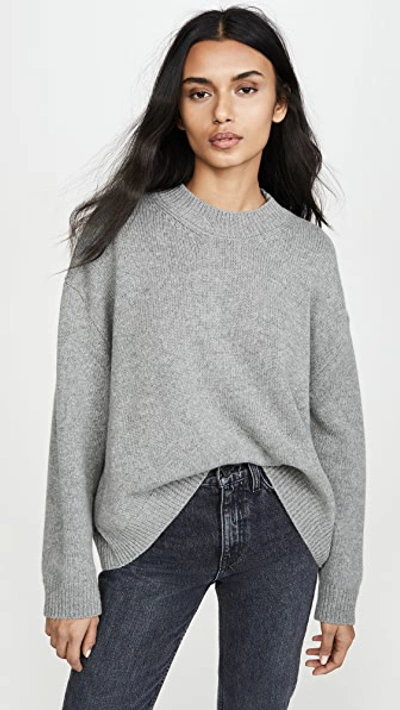 Mansur Gavriel Oversized Cashmere Sweater In Grey