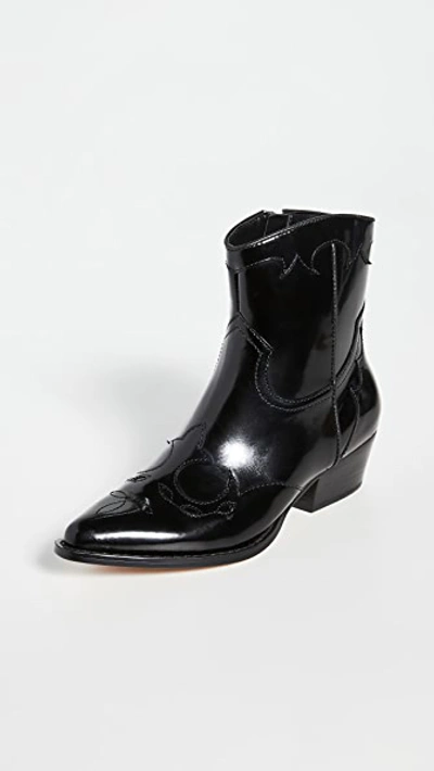 Villa Rouge Bronson Cowboy Boots In Black/black