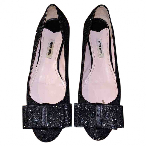 miu miu glitter ballet flats