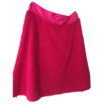 Pre-owned Nina Ricci Wool Mid-length Skirt In Red