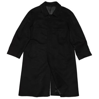 Pre-owned Pierre Balmain Cashmere Trenchcoat In Black