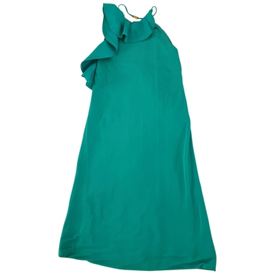 Pre-owned Gucci Silk Mid-length Dress In Turquoise