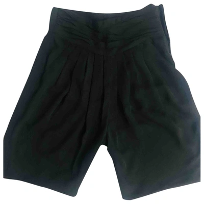 Pre-owned Sandro Black Polyester Shorts