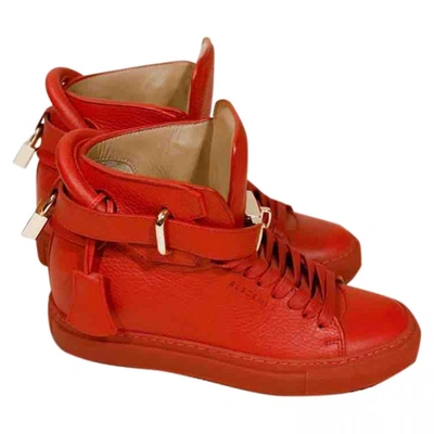 Pre-owned Buscemi Leather Trainers In Red