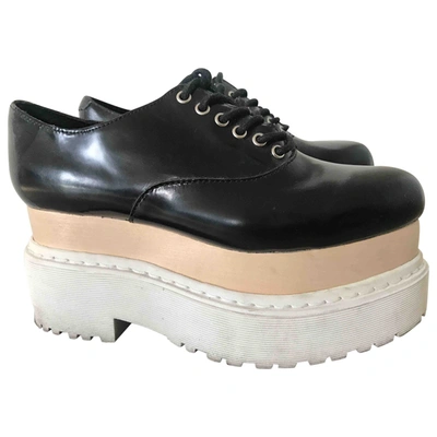 Pre-owned Jeffrey Campbell Leather Lace Ups In Black