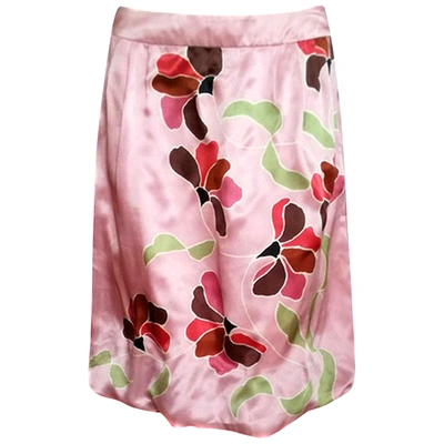 Pre-owned Ermanno Scervino Silk Mid-length Skirt In Pink