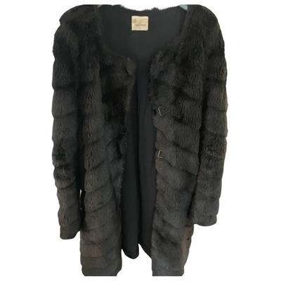 Pre-owned Stella Forest Faux Fur Coat In Black