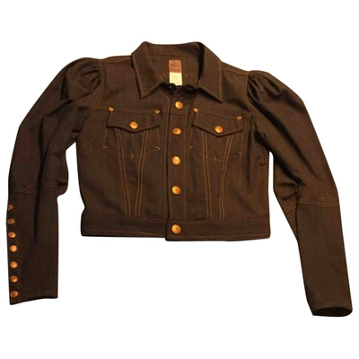 Pre-owned Jean Paul Gaultier Wool Biker Jacket In Brown