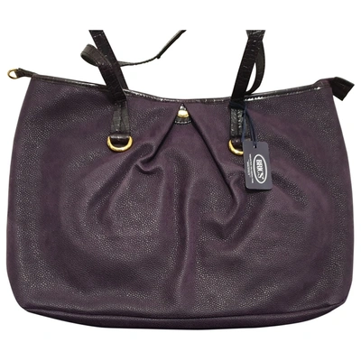 Pre-owned Bric's Purple Suede Handbag