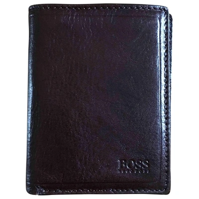 Pre-owned Hugo Boss Leather Small Bag In Brown