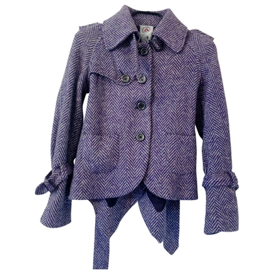 Pre-owned Cycle Wool Short Vest In Purple