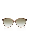 Oliver Peoples Women's Brook Tree Oversized Acetate Sunglasses In Brown,neutral