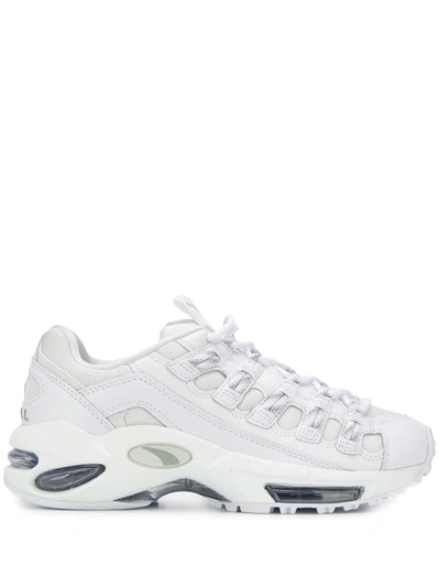 Puma Trainers Mit Netzeinsätzen In White