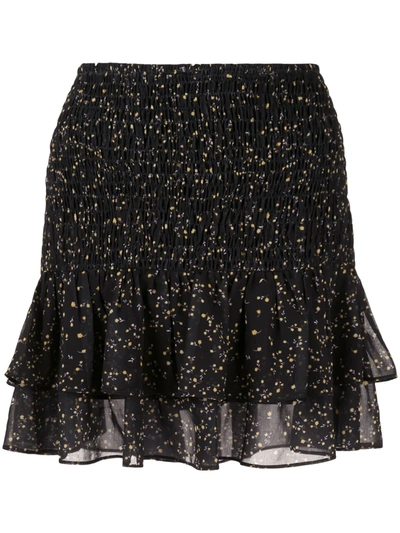 We Are Kindred Amalfi Ruched Mini Skirt In Black