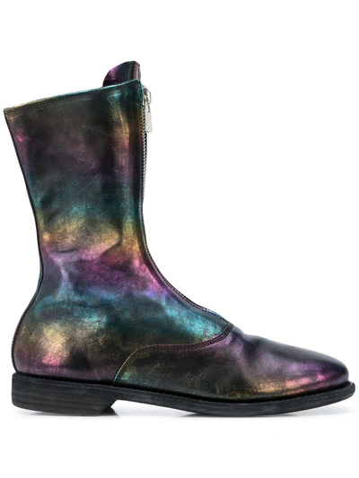 Guidi Iridesdent Ankle Boots In Multicolour