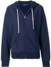 Polo Ralph Lauren Zipped Hoodie In Blue