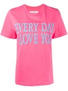 Alberta Ferretti Slogan Short-sleeve T-shirt In Fucsia