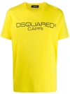 Dsquared2 Capri Logo Print T-shirt In Yellow