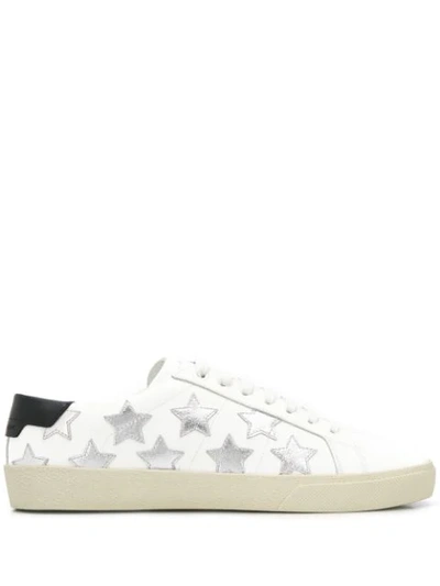 Saint Laurent Star Court Trainers In White