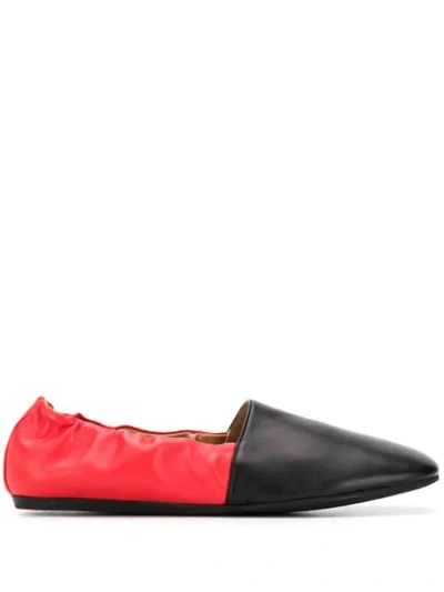Marni Colour-block Ballerina Shoe In Black