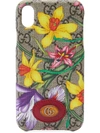 Gucci Iphone X/xs Flora Pattern Phone Case In Neutrals