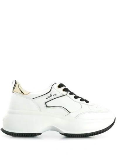 Hogan Maxi I Active Leather Sneakers In White