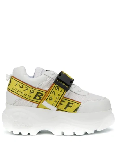 Buffalo Galip Sneaker In White Leather With Platform