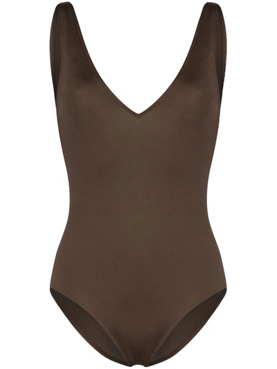 Asceno The Comporta One Piece Swimsuit In Brown