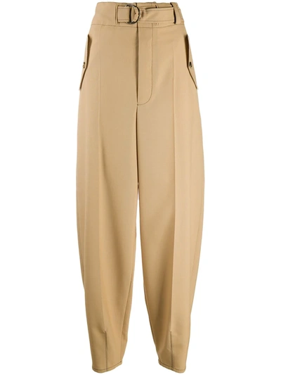 Marni High-waist Balloon-leg Trousers In Neutrals