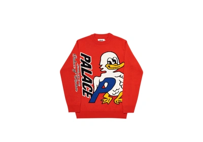 Pre-owned Palace  Duck Out Knit Red