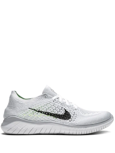 Nike Free Rn Flyknit 2018 Sneakers In White