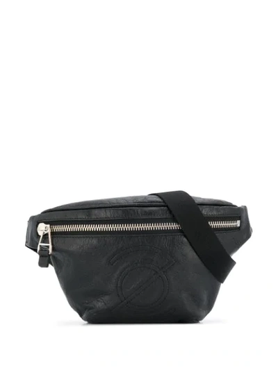 Zanellato Lustro Leather Belt Bag In Black