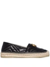 Gucci Marmont Gg Plaque Espadrilles In 黑色